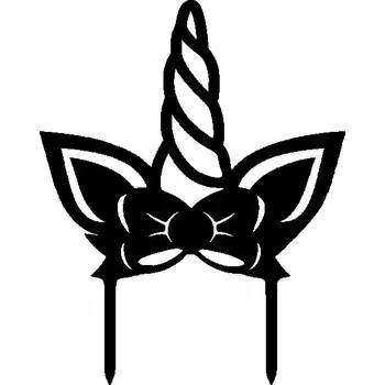 Dortový zápich roh jednorožce síla materiálu: Překližka 3mm