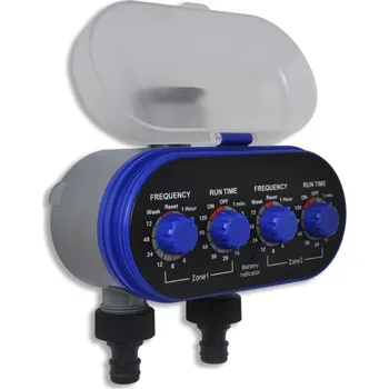 vidaXL Zahradní elektronický časovač na zalévání se dvěma spojkami