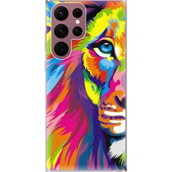 Pouzdro na mobilní telefon Odolné silikonové pouzdro iSaprio - Rainbow Lion - Samsung Galaxy S22 Ultra 5G