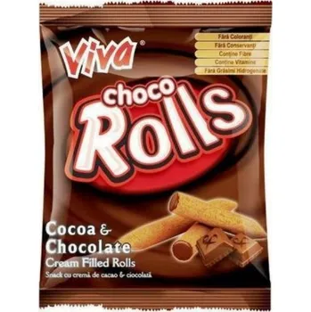 VIVA ROLLS trubičky s čokoládovou náplní 100g