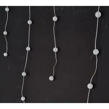 Vánoce VOR-Z 3M-2 DO USB kuličky - 3m vánoční světelný závěs, 10 výhonů 2m dlouhých s LED kuličkami, 200x LED, svit bílá studená, bílá teplá a barevná Barva: Bílá teplá