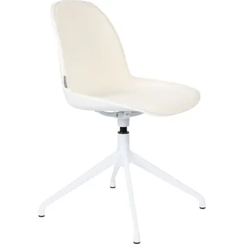 Bílá látková konferenční židle ZUIVER ALBERT KUIP II.