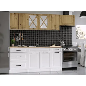 Kuchyňská linka Nábytek PEGAS s.r.o. Kuchyňská linka Magda 240/180 artisan/bílá MAT