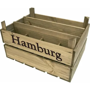 Úložný box BEDÝNKA na lahve borovice š/v/d: 320 x 250 x 440 mm HAMBURG