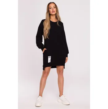 Dámská mikina Dlouhá mikina MOE M676 černá EU velikost: L