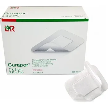 Náplast Náplast chirurgická Curapor 7 x 5 cm, sterilní, 100 ks
