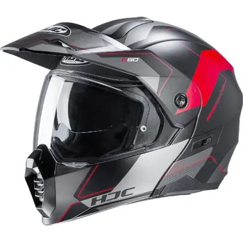 Helma na motorku C80 ROX MC1SF červená silniční enduro výklopná přilba HJC - XL