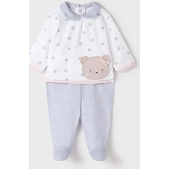 Kojenecká souprava komplet s medvídkem pro miminko holčičku Mayoral 1591-49 velikost 68