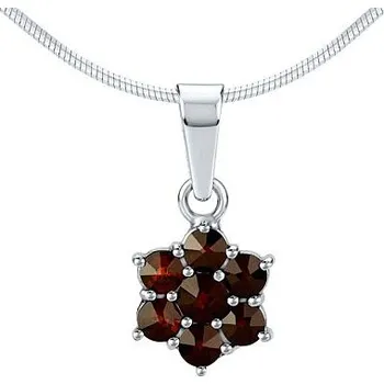 Přívěsek Stříbrný přívěsek FLORET s granáty SILVEGOB180009