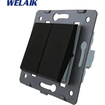 vypínač WELAIK vypínač mechanický dvojitý ř. 6+6(5B) A722B - černý