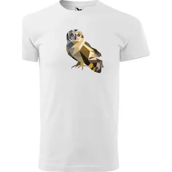 Tričko Basic s motivem "hnědá Sova", Malfini - NakupTextil Barva: 00-Bílá, Velikost: 5XL