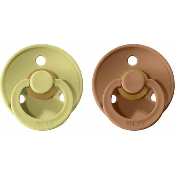 dudlíky Všetky značky||BIBS Colour okrúhle BIBS Colour cumlíky z prírodného kaučuku 2ks - veľkosť 1 Meadow / Earth