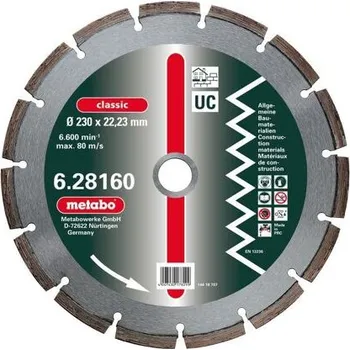Řezný kotouč METABO 628157000 diamantový kotouč řezný 125mm/22,2mm, CLASSIC univerzální