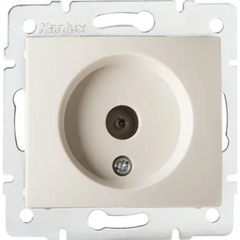 Elektrická zásuvka KANLUX DOMO Anténní zásuvka typu F koncová - krémová