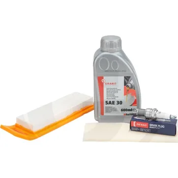 Sada na údržbu motoru Kawasaki FC180V olej, vzduchový filtr, předfiltr, svíčka