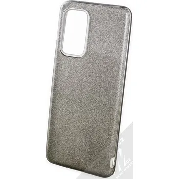 Pouzdro na mobilní telefon 1Mcz Shining Duo TPU třpytivý ochranný kryt pro Samsung Galaxy A53 5G stříbrná černá (silver black)