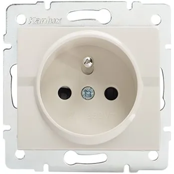 Elektrická zásuvka KANLUX LOGI Zásuvka samostatná - krémová