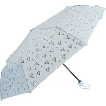 Deštník Modrý skládací deštník s diamanty (U-67 Deštník pro dámy mini skládací)
