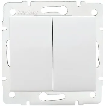 vypínač KANLUX LOGI Sdružený lustrový vypínač - č. 5 - bílá