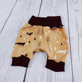 Chlapecké kraťasy Yháček Kraťásky/tříčtvrťáky Yháček, lesní zvěř na ostře hořčicové Velikost: 128