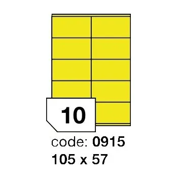 Samolepící etiketa Samolepící etikety Rayfilm Office 105x57 mm 100 archů, matně žlutá, R0121.0915