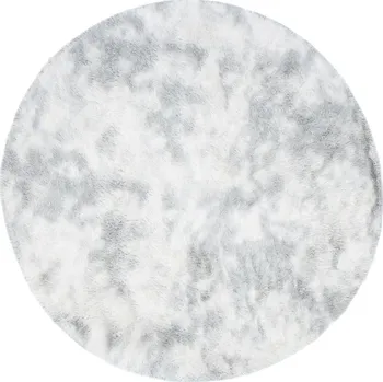 Koberec Kulatý plyšový koberec HOME - SVĚTLE ŠEDÝ Průměr koberce: 130 cm