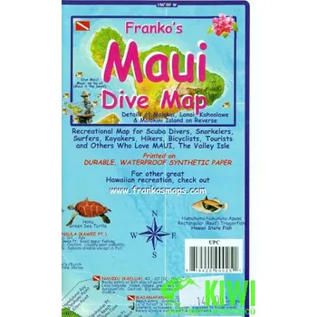 Frankos maps potápěčská mapa Maui Dive Map voděodolná