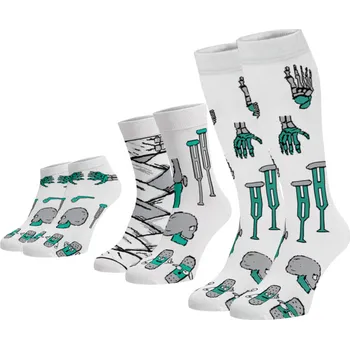 Dámské ponožky Zvýhodněný set 3 párů ponožek - ZDRAVOTNICKÉ Bílá 42-44