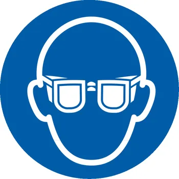 Použij ochranu zraku ISO 7010 samolepící vinylová fólie 100 x 100 mm