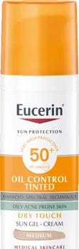 Přípravek na opalování Eucerin Sun Oil Control Tinted tmavý SPF50+ 50 ml
