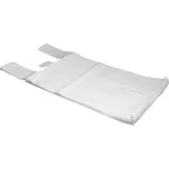 Mikrotenová taška, extra silná, nosnost 18 kg, délka 60 cm, šířka 40 cm, záložka 20 cm, bílá, 50 ks