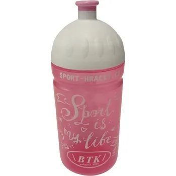 Láhev BTK Sportovní láhev 0,5l Sport is my life růžová