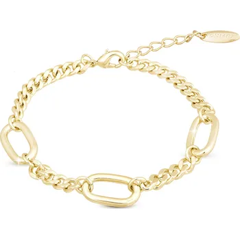 Náramek biju Pozlacený náramek 14k, ozdobený třemi oválky 2002024