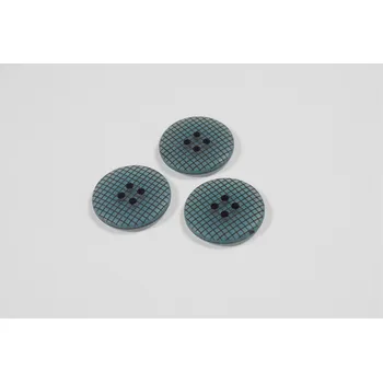 Knoflík Knoflík čtyřdírkový 20 mm různé vzory Varianta: Šedozelená kostka