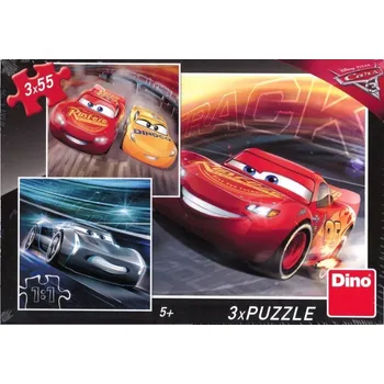 Puzzle Dino 335240 Puzzle CARS 3: Trénink 3x55 dílků