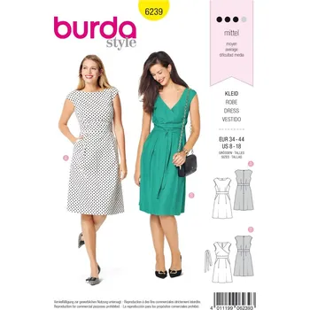 Recenze Burda 6239 střih na letní šaty ve dvojím provedení
