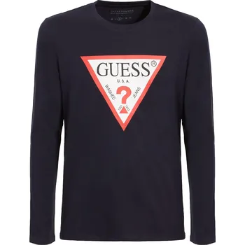 GUESS PÁNSKÉ TRIČKO S DLOUHÝMI RUKÁVY CN LS ORIGINAL LOGO NAVY M1RI31I3Z11 G7V2 Velikost: M