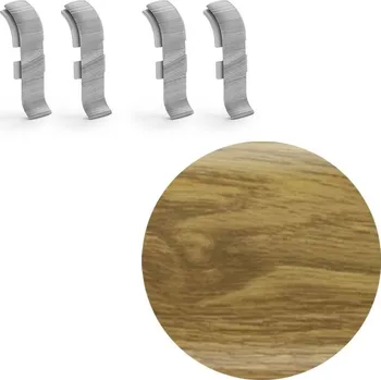 soklová lišta NOVÁK Spojka k soklové liště PVC dub vinný 56x23, 4 ks NGTF56