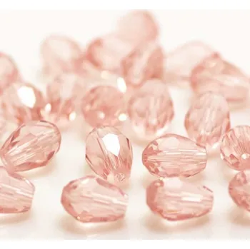 Dětské navlékací korálky Pro Háčkování Broušený korálek hruška 15 x 10 světle růžová