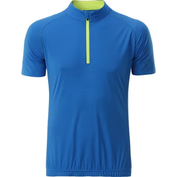 Pánské tričko Pánský cyklo dres JAMES NICHOLSON JN514 BRIGHT BLUE/BRIGHT YELLOW S