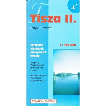 Cartographia Budapest vodácká mapa Tisza II. (Lónya-Tizsakeszi) 1:100 t.