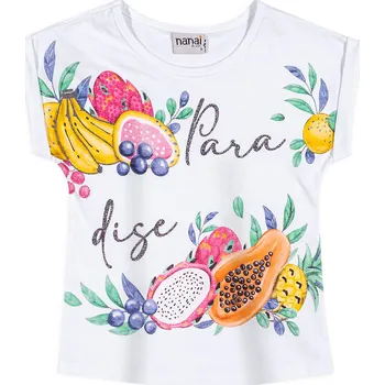 Dívčí tričko NANAI PARADISE bílé Velikost: 98