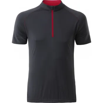 Pánské tričko Pánský cyklo dres JAMES NICHOLSON JN514 TITAN/TOMATO S