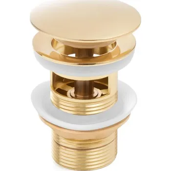 Sifon Click/clack zátka YOKA - s přepadem - zlatá