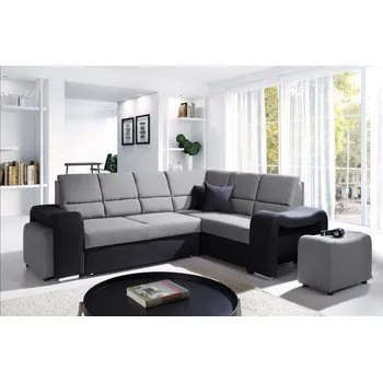 Obývací stěna FALCO Sedací souprava Wiki P sv.šedá/černá