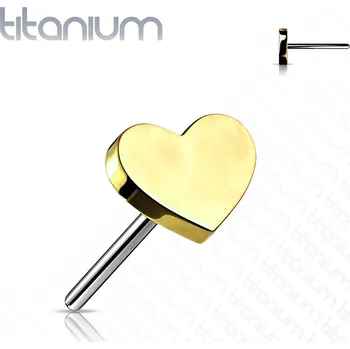 Piercing Piercingate Piercing do nosu - srdíčko PNO00268 - Barva/Motiv: Černá