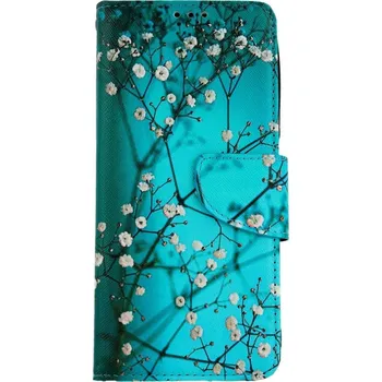 Pouzdro na mobilní telefon Pouzdro Realme 9 Pro knížkové Modré s květy (kryt neboli obal na Realme 9 Pro)