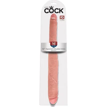 Dildo King Cock 16 Tapered - realistické dvojité dildo (41 cm) - přírodní