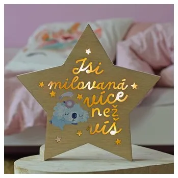 Vánoční dekorace LED svítící hvězda pro holky