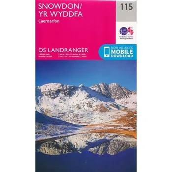 Ordnance Survay vydavatelství mapa Snowdon (Caernarfon) 1:50 t.